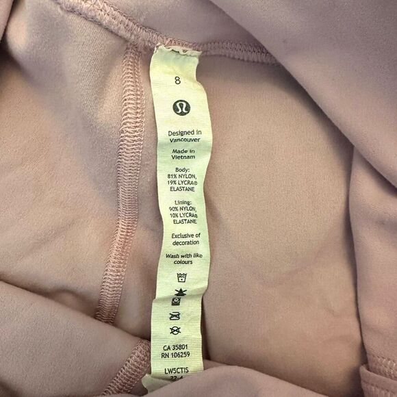 Lululemon High Waist Workout Athletic Leggings Pink Size 8 - Picture 5 of 5